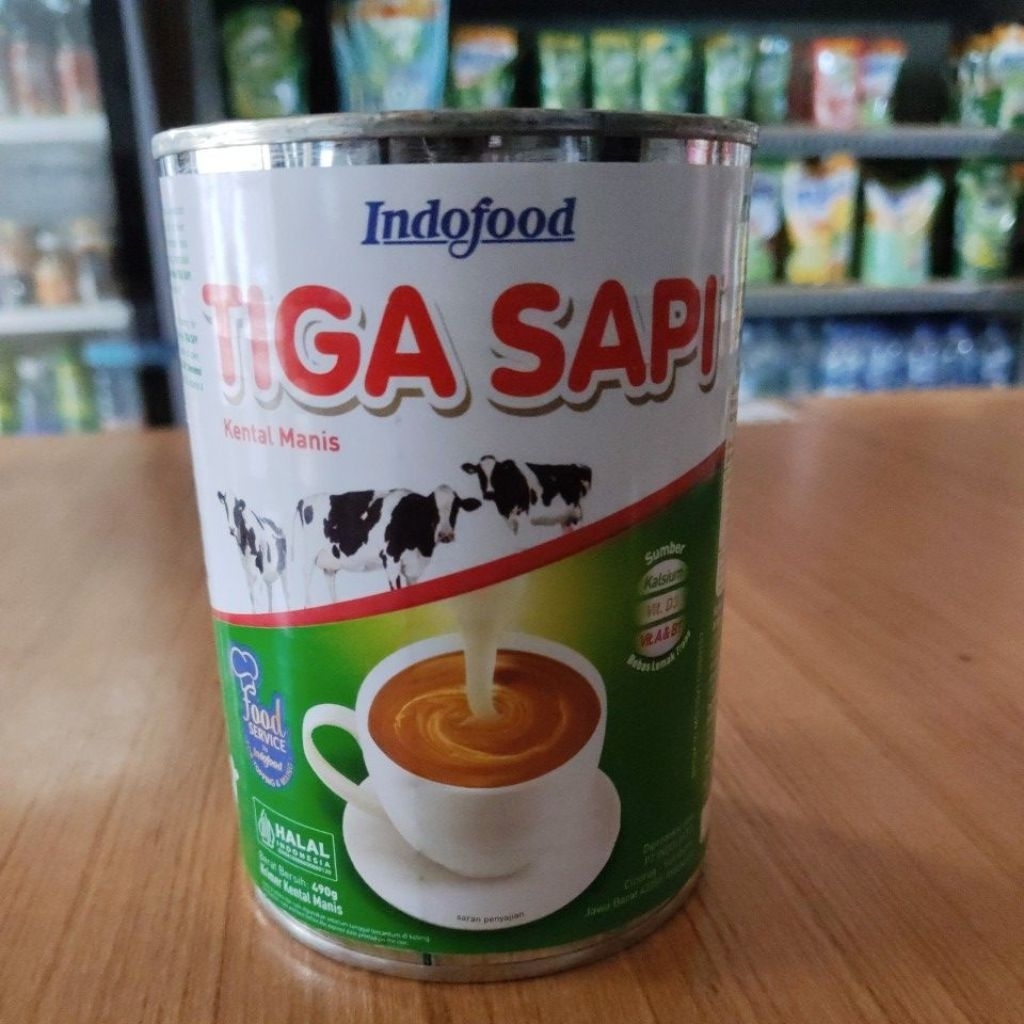 

Susu kental manis tiga sapi 490gr
