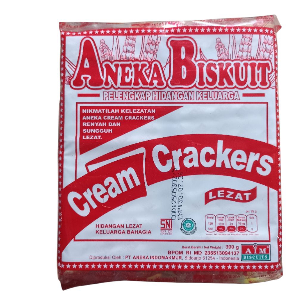 

Gabin Aneka Biskuit Cream Crackers Gabin Hambar 300gr