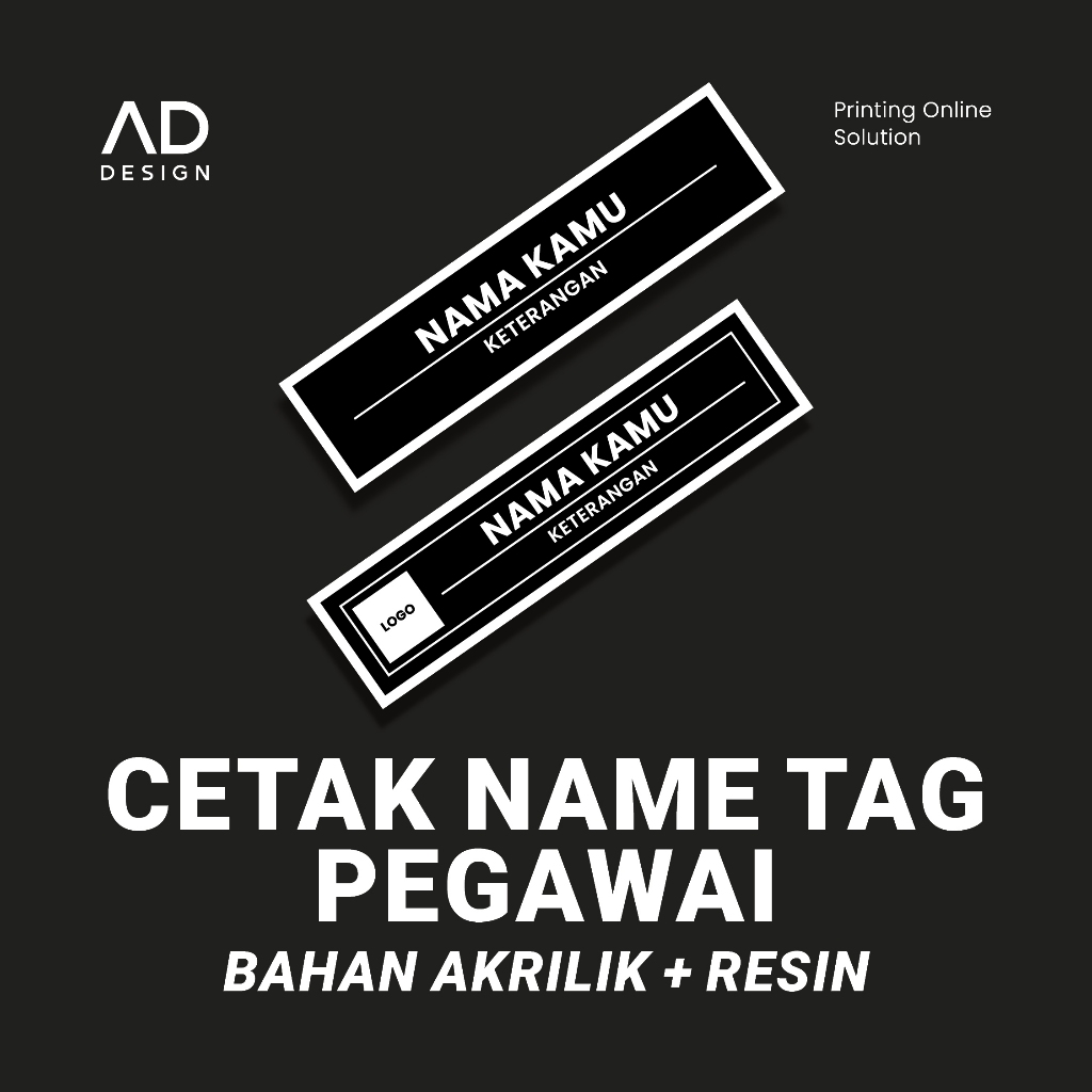 

CETAK NAME TAG DADA BAHAN AKRILIK DENGAN RESIN KERAS
