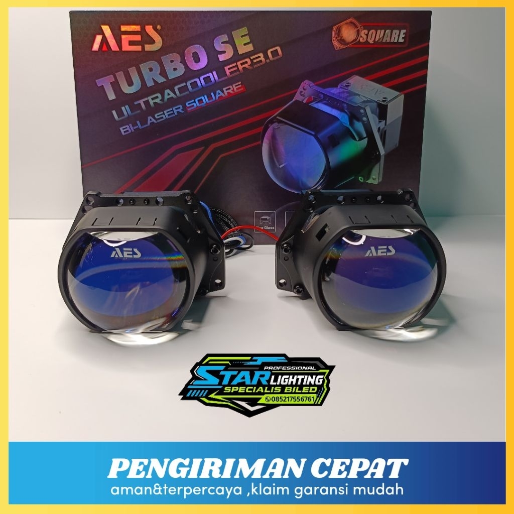 BI-Laser AES Turbo SE Ultra Square 3 INCH / PROJIE BiLed AES Turbo Se Ultra Square TIR