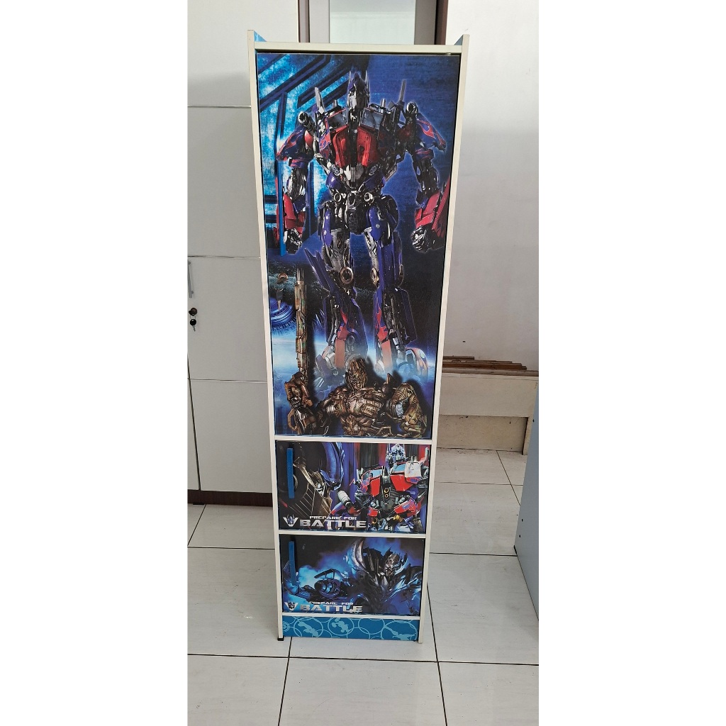 Lemari Kayu Loker Locker motif Transformer