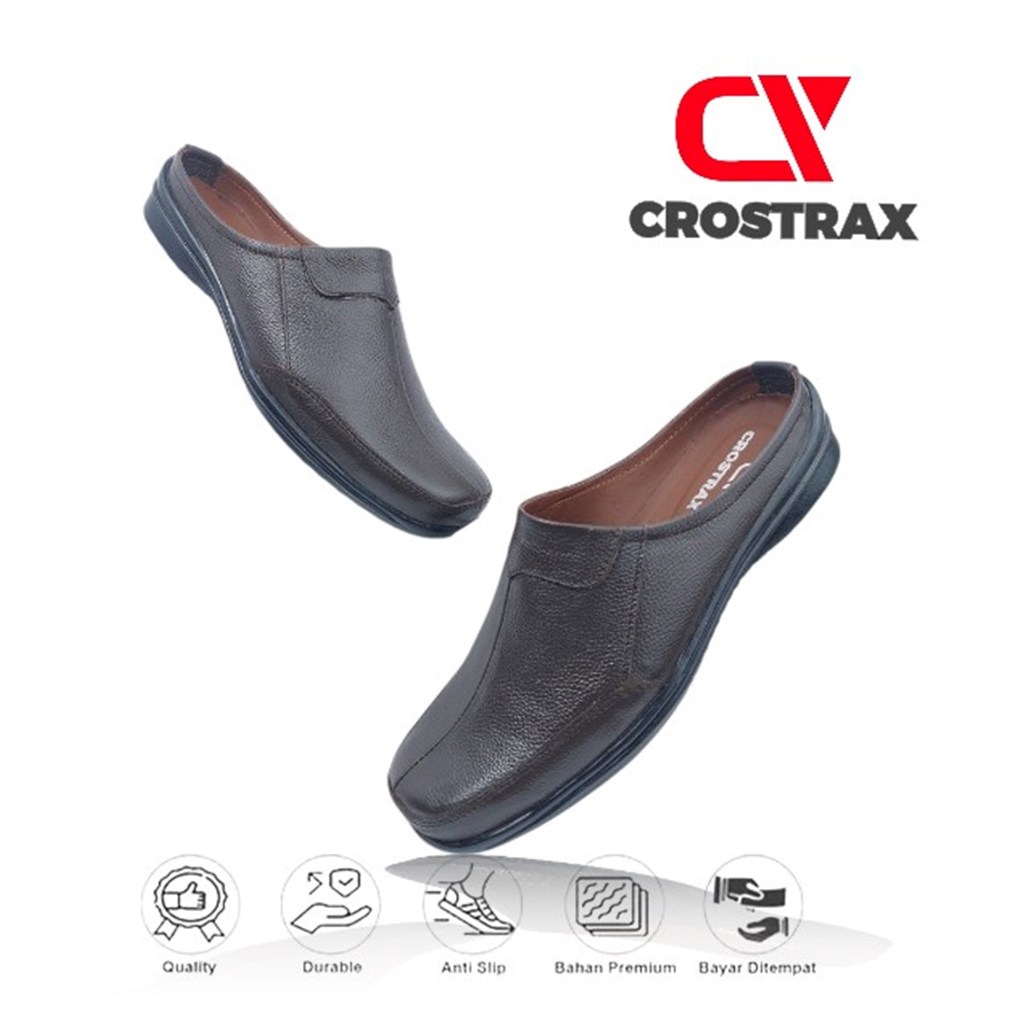 Sepatu Pria Bustong Crostrax Kulit Asli Sendal Casual Selop Pansus Tutong Brosong Bustong Pansus For