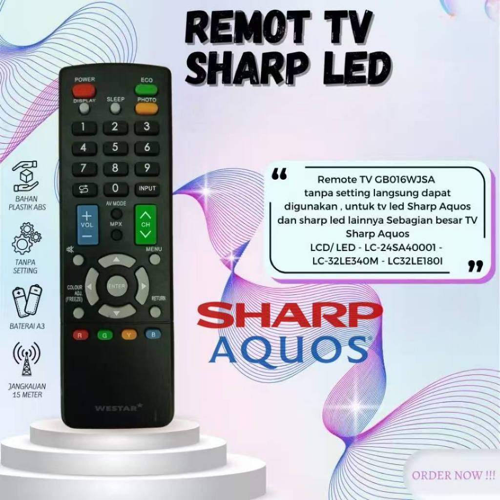 Remote TV Sharp Aquos / Sharp TV LCD LED Remote / Remote for TV Sharp Aquos