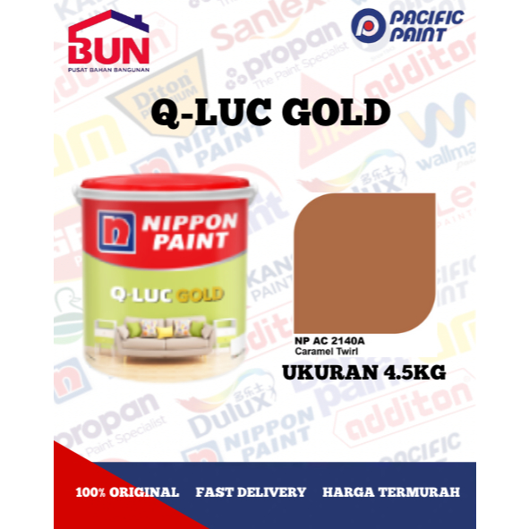 Nippon Q luc Gold / Q-luc Gold / Qluc Gold Cat Tembok - 2140A Caramel Twirl - 4.5KG