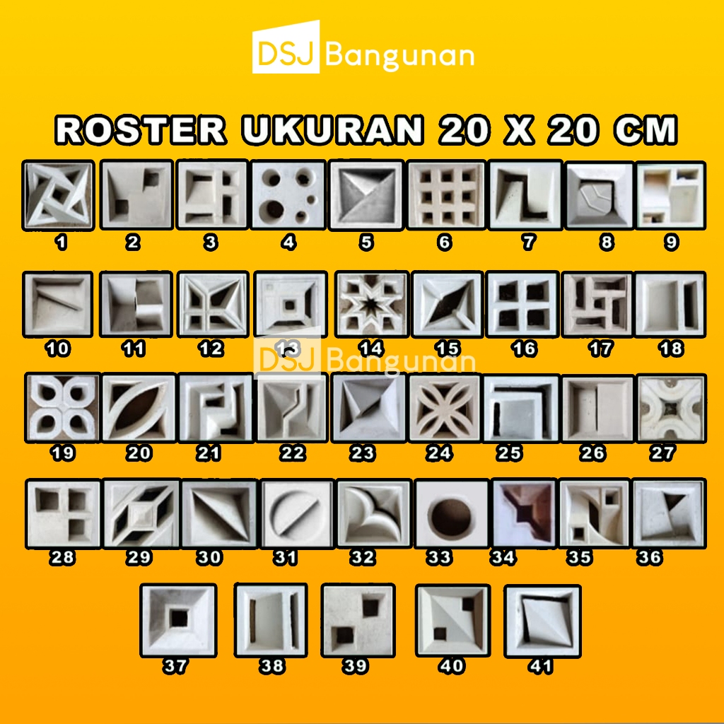 Roster Semen 20x20 Roster Beton Ventilasi Udara Loster Pagar