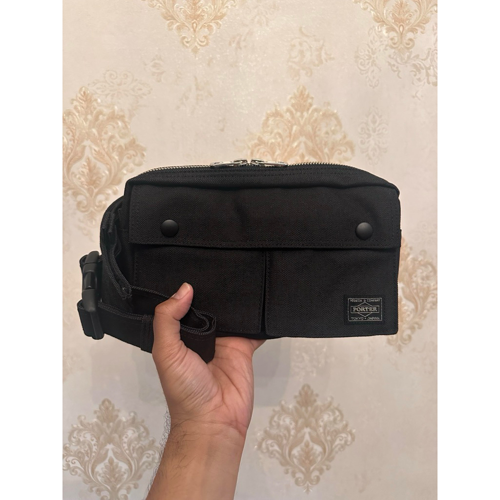 Porter Japan Jepang Original Waist Bag Sling Black