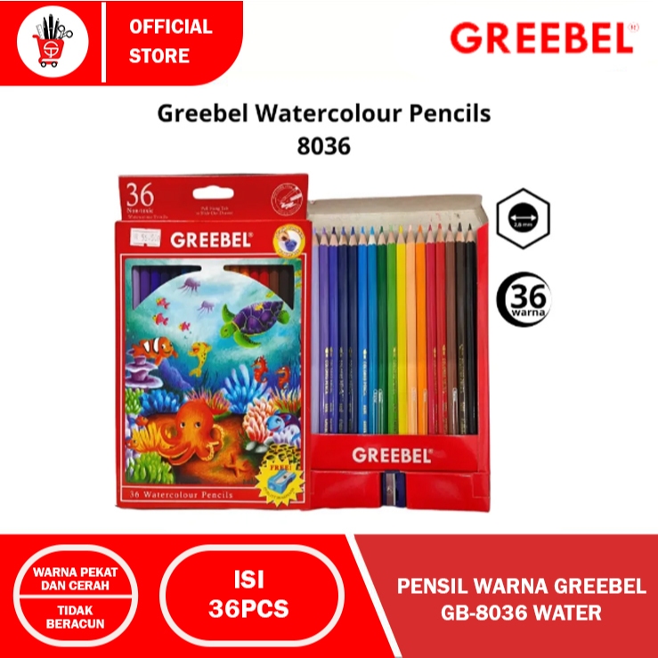 

PENSIL WARNA GREEBEL 36 WARNA GB-8036 WATERCOLOUR (1SET)