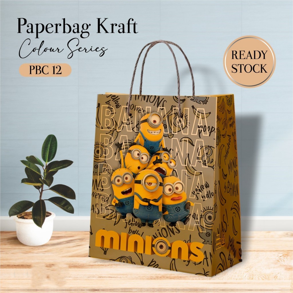 

(12 PCS) Paper Bag Souvenir Pernikahan Warna - Paperbag Colour Motif PBC 12 READY STOCK