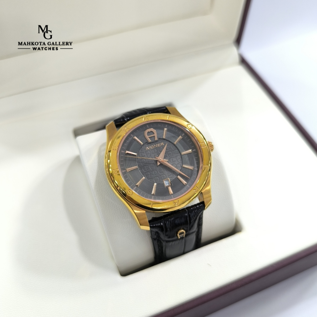 Jam Tangan Pria AIGNER LAZIO II-A32000 Strap Kulit Original dan Bergaransi