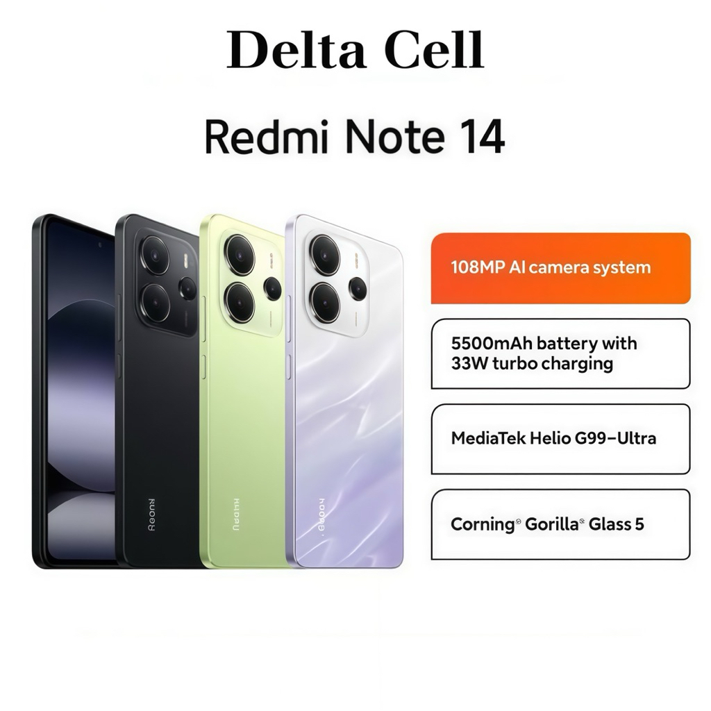 Hp Redmi Note 14 ram 8/128, garansi resmi