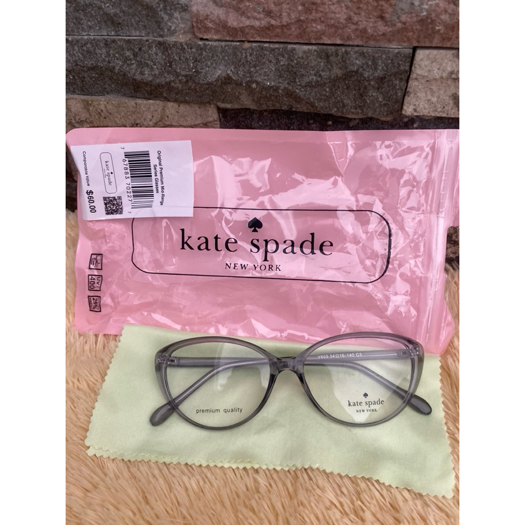 Kacamata kate spade warna grey ori