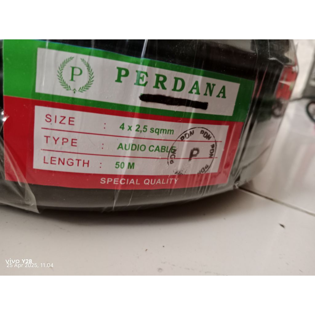 kabel speaker perdana tembaga murni 4x2, 5 harga per meter