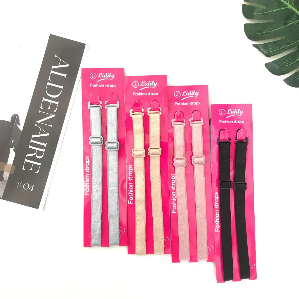 [2Pcs]LIDILY TB007/009 Strap/tali  Bra Kain Warna Warni Polos Bahan Katun