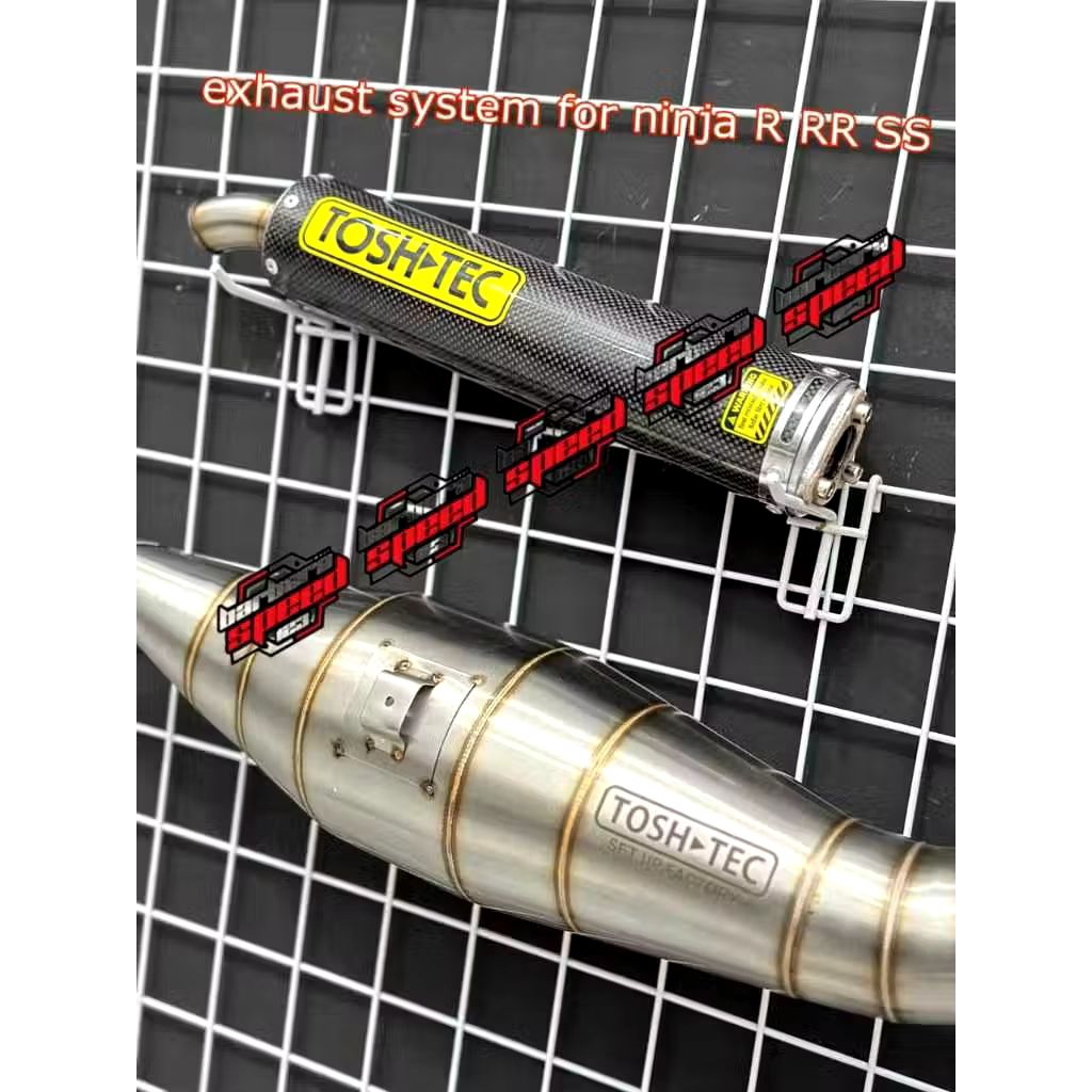 Knalpot Ninja R RR SS TOSTECH Exhaust 2 Tak 150 Carbon