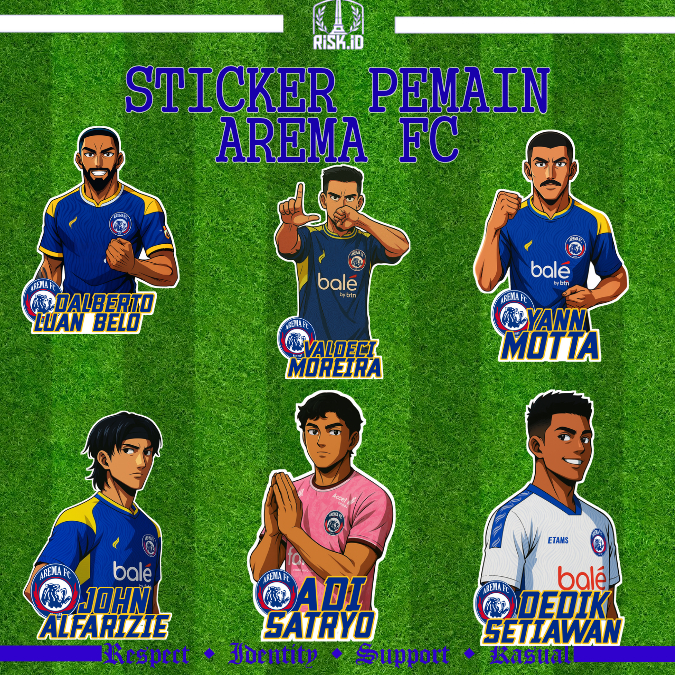 

Stiker Pemain Arema FC Vinyl Glossy HD - Koleksi Eksklusif Suporter Singo Edan