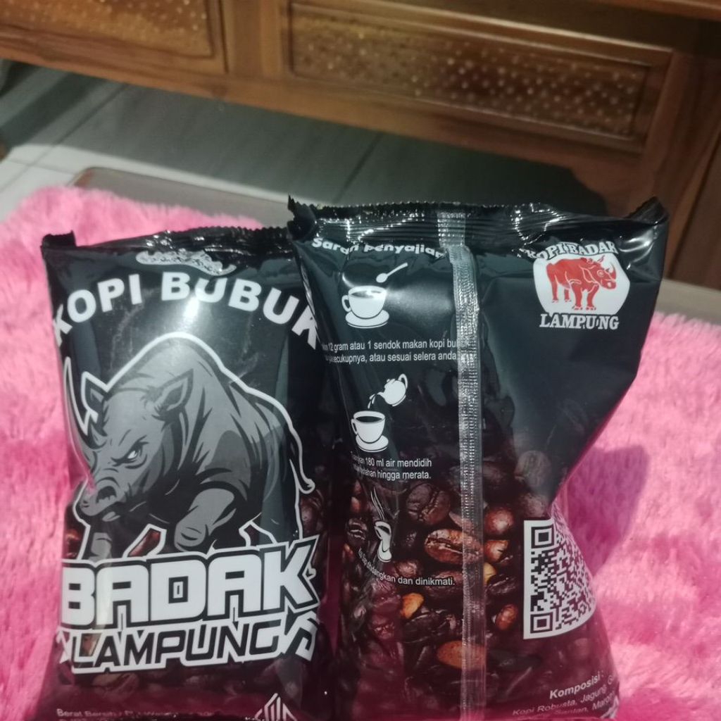 

kapi bubuk robusta cap badak asli lampung 200 gramdengan kemasan baru
