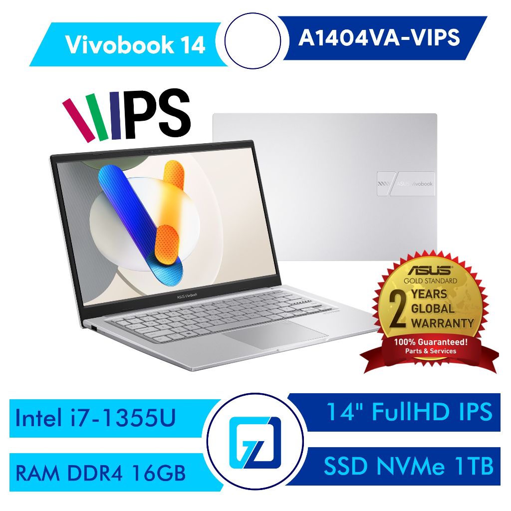 Asus Vivobook 14 A1404VA Intel Core i7-1355U 16GB SSD 1TB 14" FHD IPS Windows 11