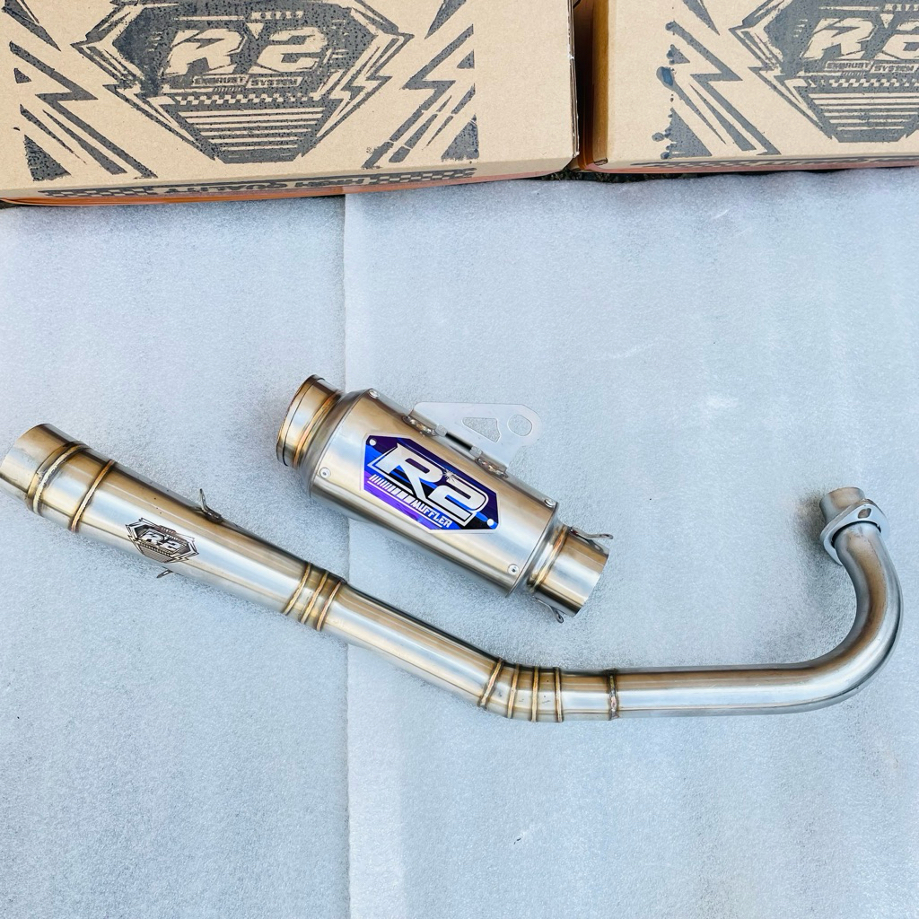 Knalpot jupiter Z1vega supra shogun knalpot roadrace 130cc-200cc pipa depan 32 Leher Paten Tanpa Sam