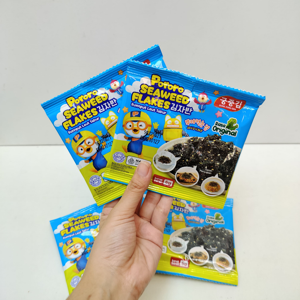 

1 BOX ISI 12 PCS - NORI TABUR PORORO | SEAWEED FLAKES PORORO HALAL