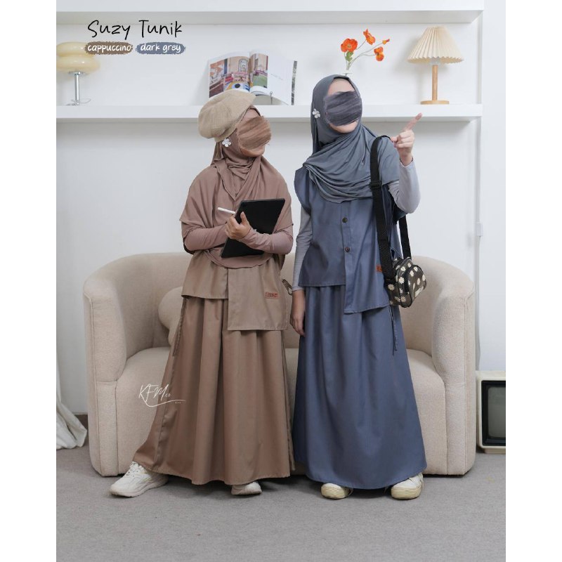 [READY] ONE SET SUZY BY KFM/ TUNIK ANAK SYARI/ TUNIK KIDS/ TUNIK ANAK SET ROK/ TUNIK ONE SET ROK/ PA