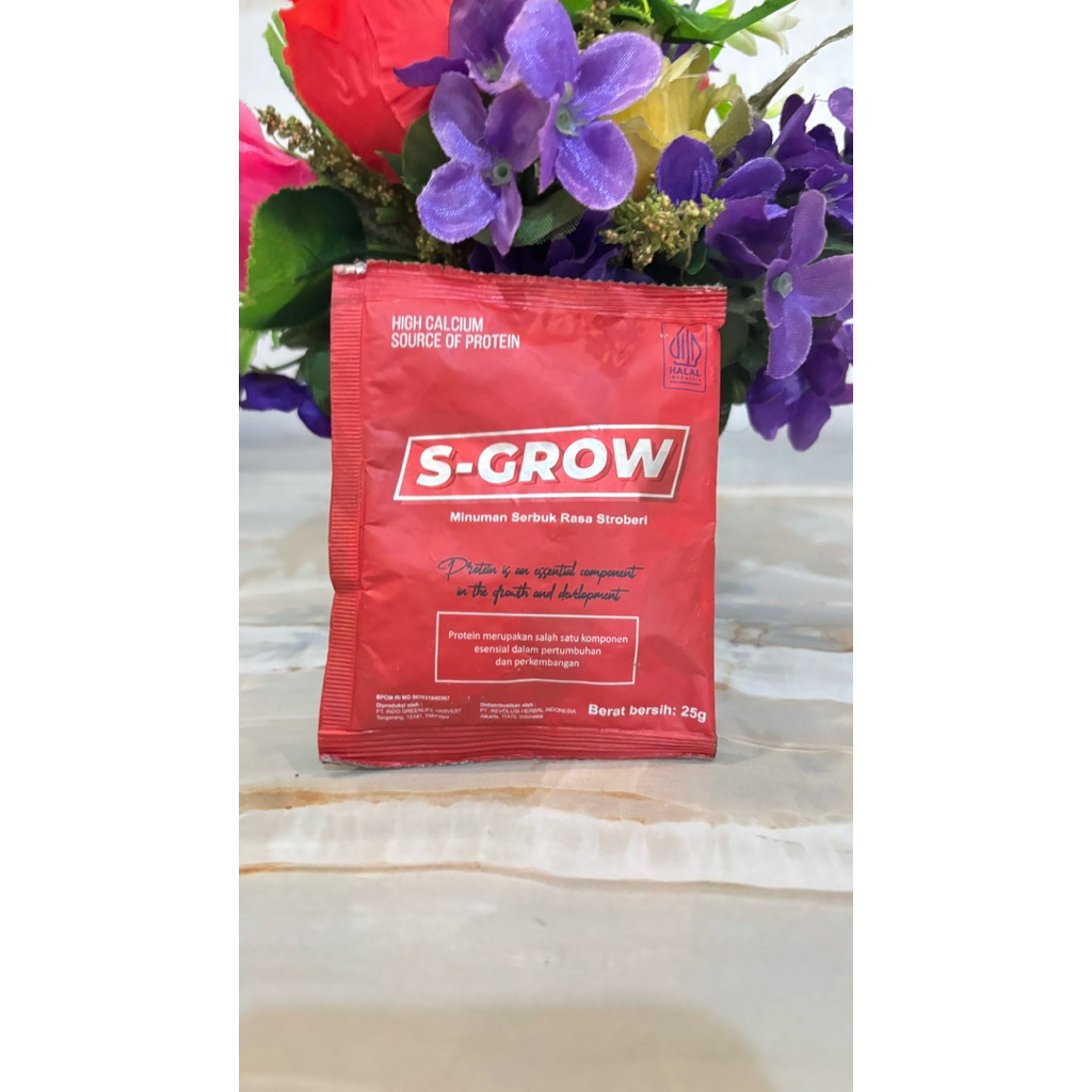 

ECER 1 SACHET S-GROW Nutrisi Peninggi Badan Susu Tinggi Kalsium dan Memperkuat Tulang Sgrow