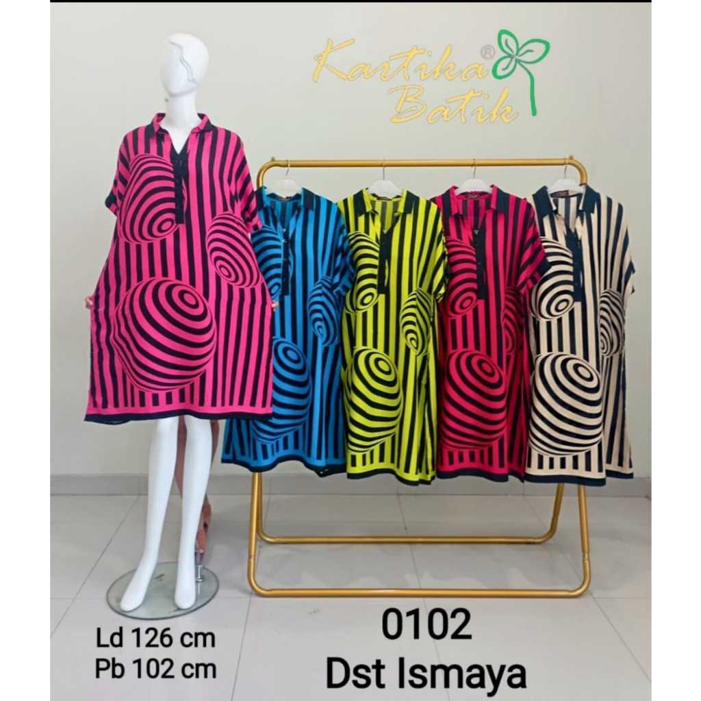 Kartika Batik 100% daster ORIGINAL Ld 126 cm, Pb 102 cm Kerah, Busui, Lengan Pendek