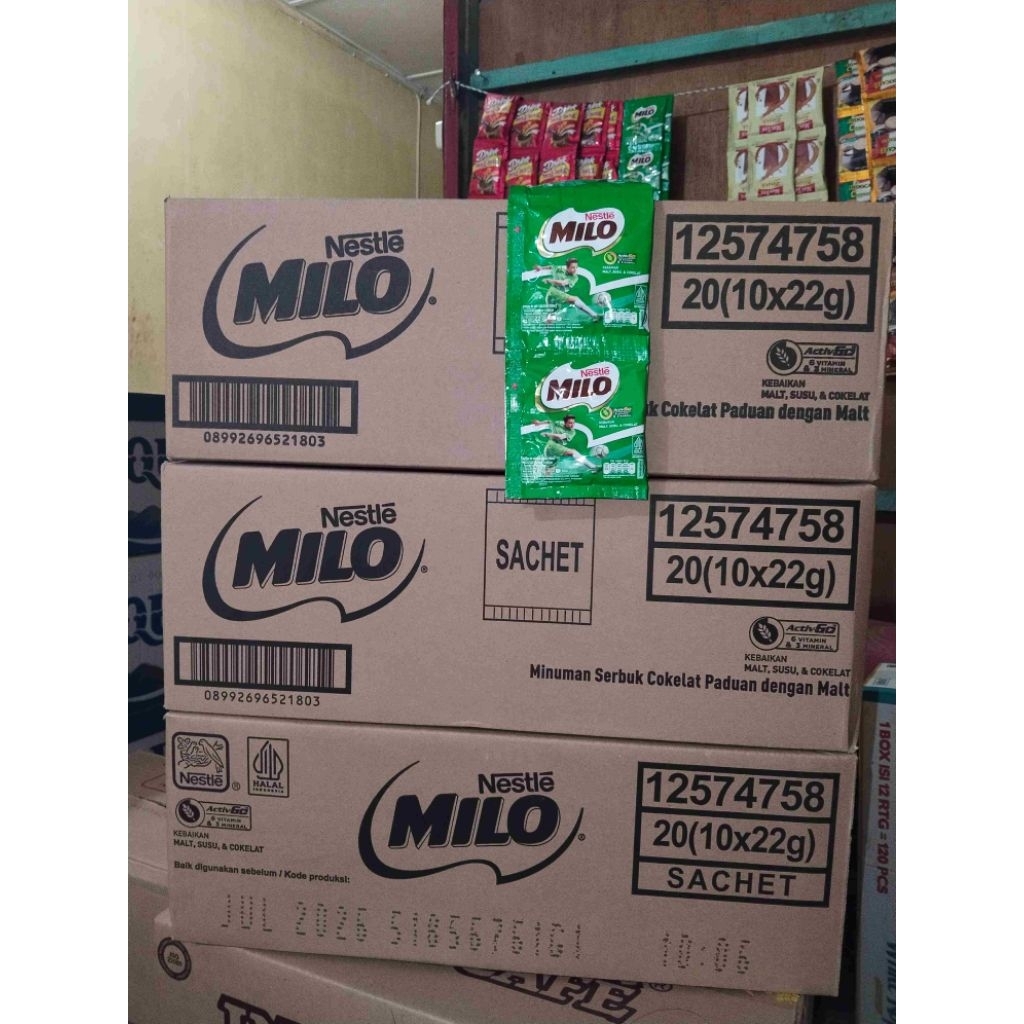 Nestle Milo Activ-Go 1 dus 20 renceng minuman cokelat susu Milo