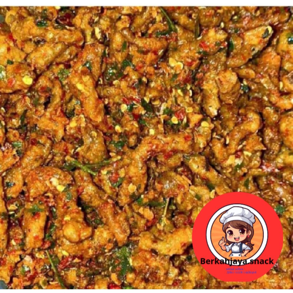 

usus krispi pedas daun jeruk 1 kg geratis seblak mix