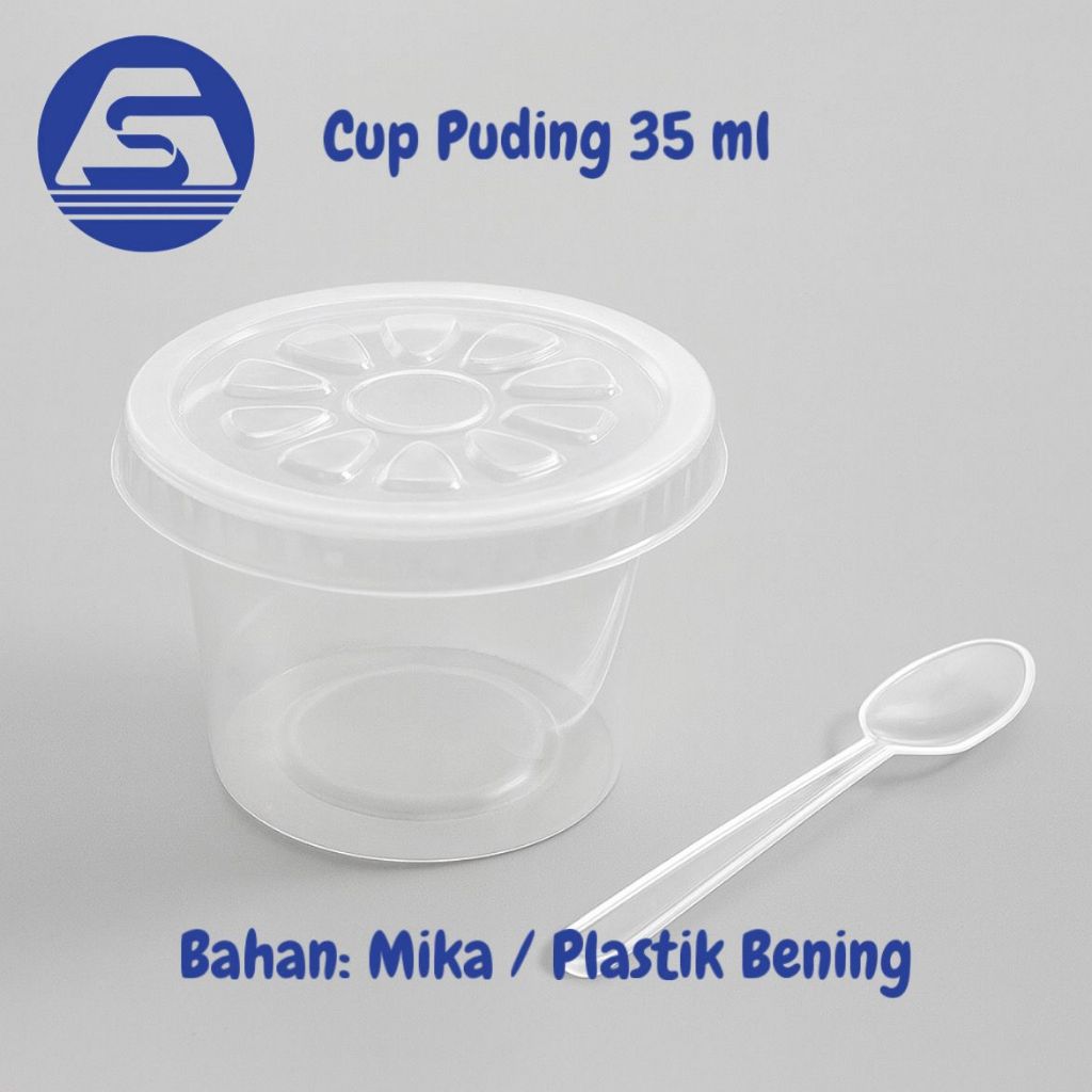 JapanPack - Wadah Mika Plastik 35ml - Cup Puding / Saus Sambal - Dipping Sauce Cup (50 pcs)