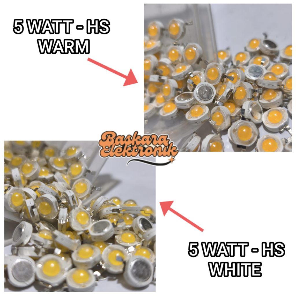 HPL LED 5 WATT WARM WHITE 3000 - 4500k TANPA HS