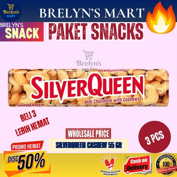 

(HARGA GROSIR) Coklat Silverqueen 55 Gr Coklat termurah | Beli 3 Lebih Hemat