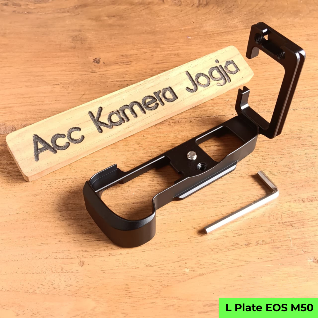 L Plate Canon EOS M50 M50II Black Vertical Grip Quick Release