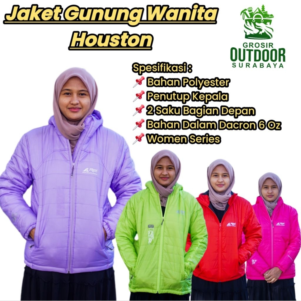 Jaket Gunung Wanita Houston Hangat Dan Tebal