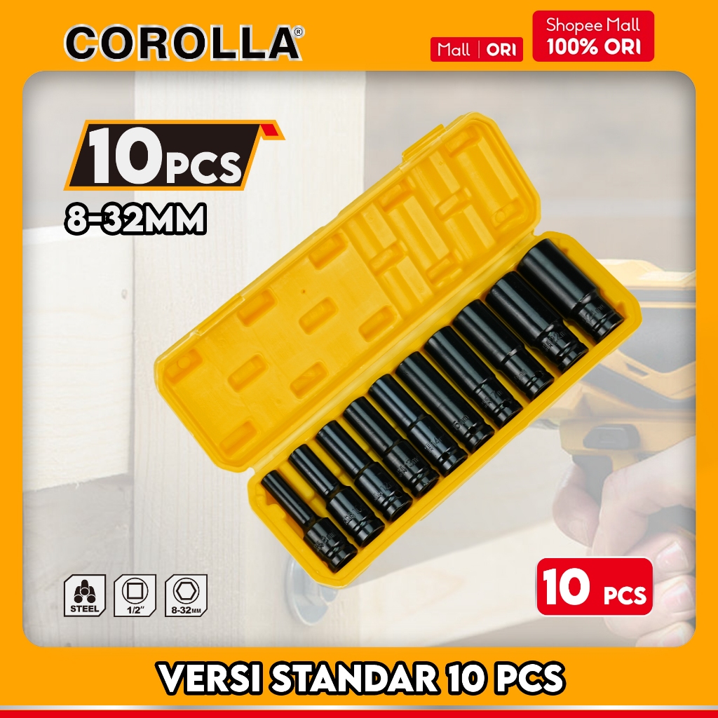 Kunci Socket Corolla Mata Impact 10Pcs / Set Kunci Shock Impact