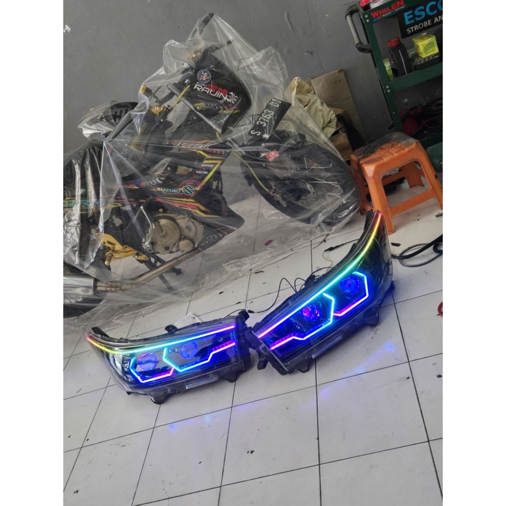 CUSTOM LAMPU INNOVA REBORN FULL WARNA WARNI / LAMPU INNOVA REBORN RGB