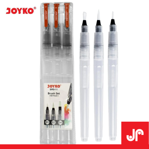

JOYKO BRUSH SET ALAT LUKIS KUAS CAT AIR POSTER ACRYLIC BRS-11/ KUAS JOYKO SET 3PCS