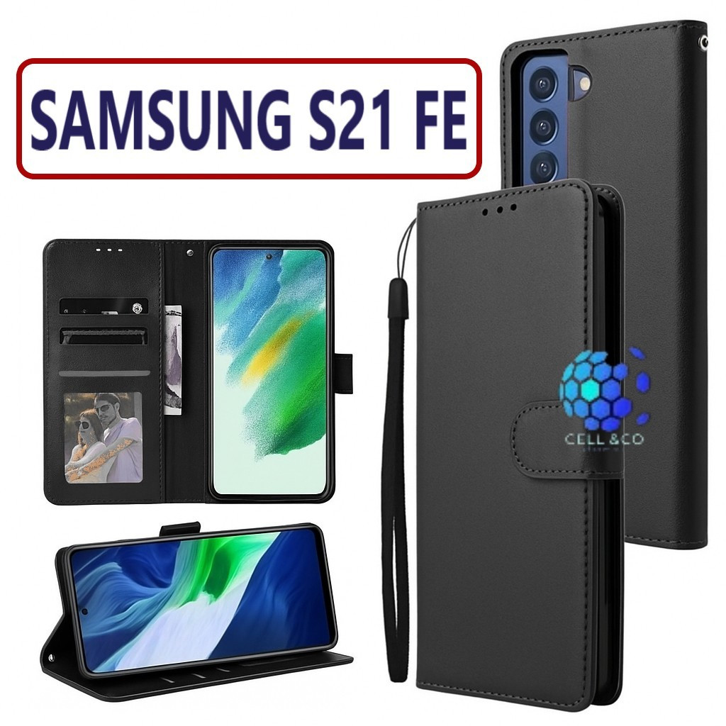 Case Type SAMSUNG S21 FE FLIP LEATHER WALLET PREMIUM FLIP CASE BUKA TUTUP KESING HP CASING FLIP CASE