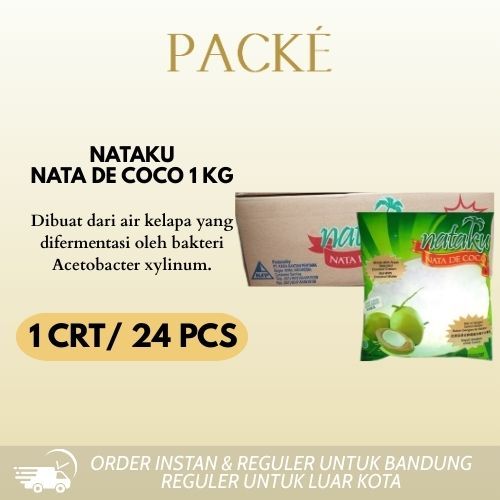 

Nataku Nata De Coco Sari Kelapa Plain 1000g [1 CARTON ] Kara
