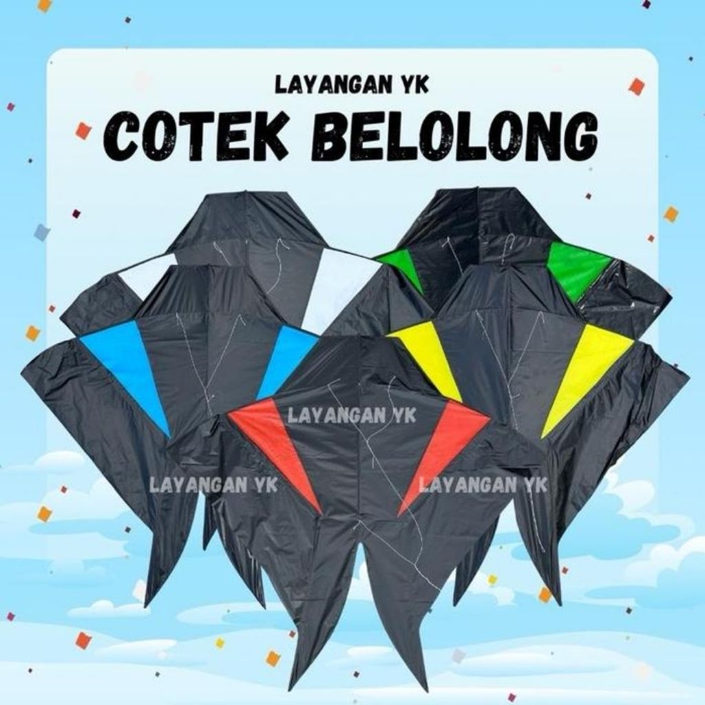 layangan cotek immut,ingin warna yang lain boleh chat(siap terbang)packing aman dilengkapi dengan pa