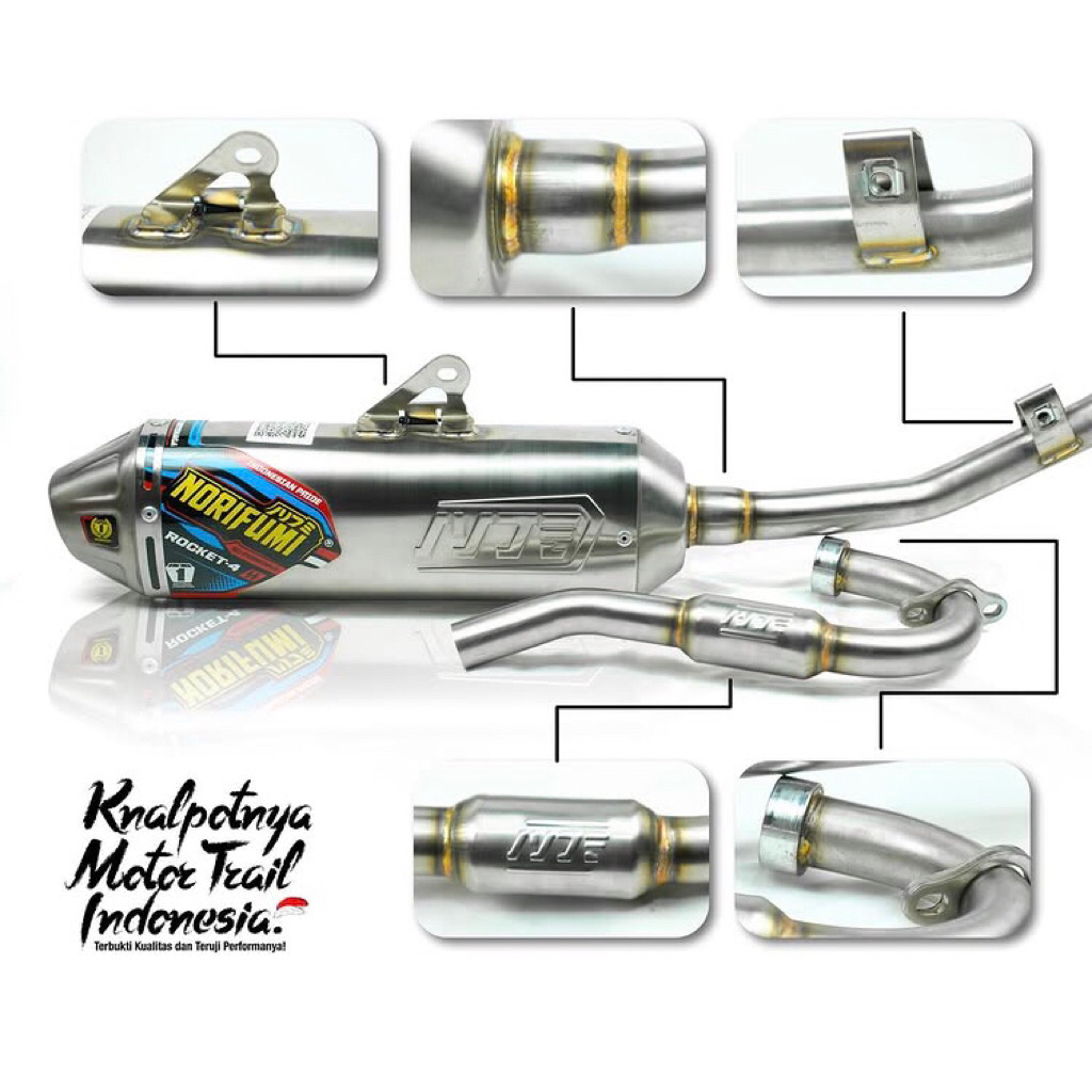 knalpot norifumi rocket 4 standar klx,crf,wr