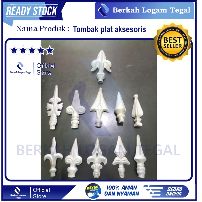 Tombak plat aksesoris/ornament pagar besi