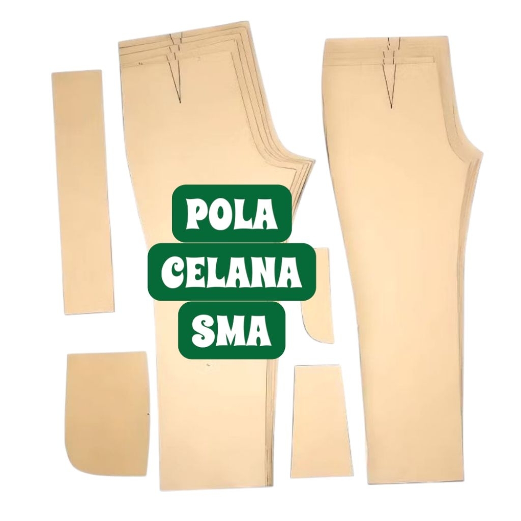 pola celana panjang seragam SMA