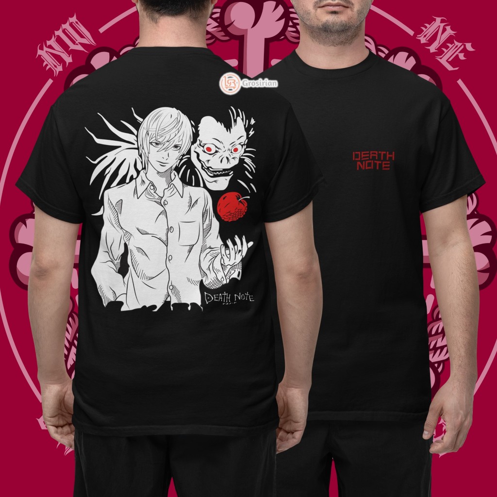 KAOS ANIME DEATH NOTE - KAOS BAJU DEATH NOTE 2, KAOS SABLON DTF - GROSIRIAN