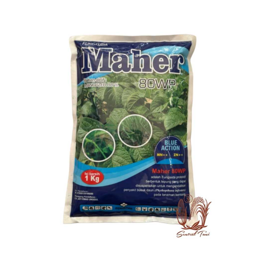 MAHER 80 WP MANKOZEB BIRU 1 KG FUNGISIDA