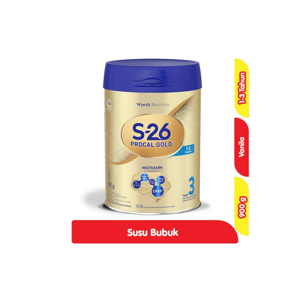 

S-26 Procal Gold Tahap 3 Susu Pertumbuhan Anak 1-3 Tahun Vanila 900 g