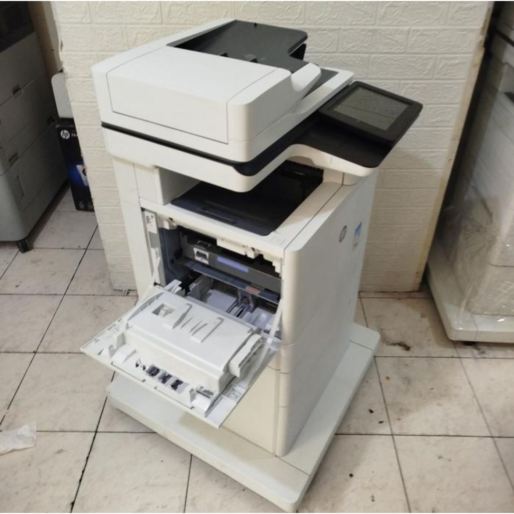 Printer HP LaserJet Managed E62665 fotocopy f4 dari kaca