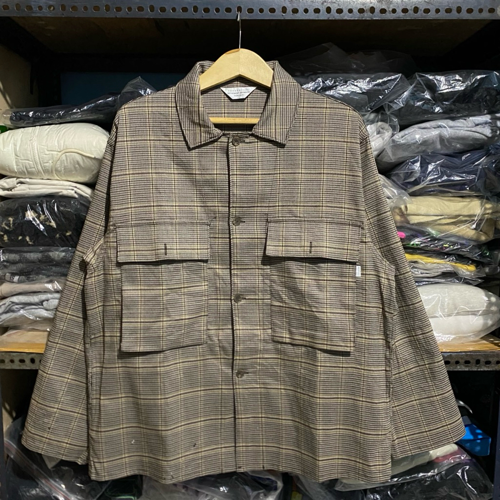 Fudge Store by Lafudge Store Big Pocket Houndstooth L/S Brown Size M 69x62