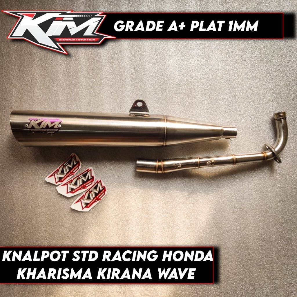 KNALPOT STD RACING GRADE A+ HONDA KHARISMA WAVE KIRANA ORI KIM MUFFLER