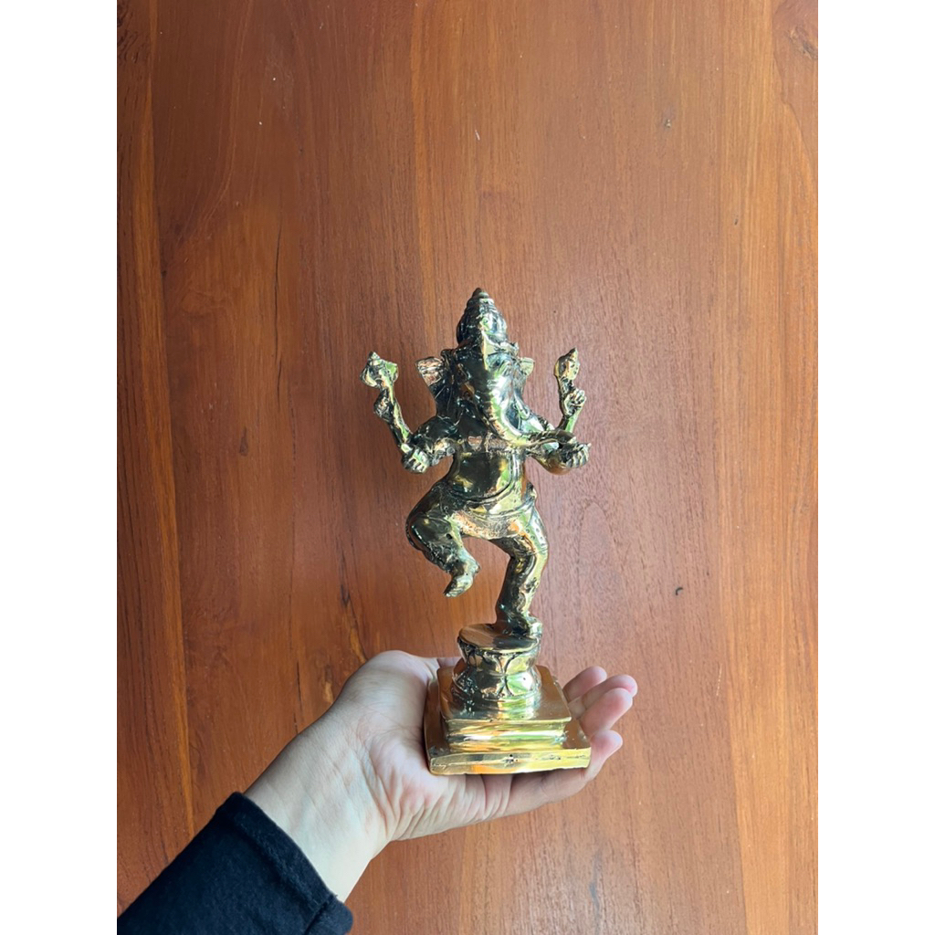 patung hiasan Ganesha - patung Ganesha bahan Kuningan - patung pajangan rumah