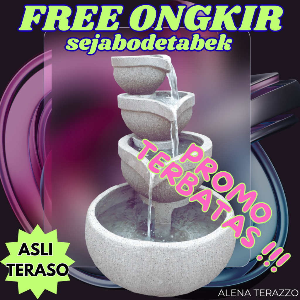 Air Mancur Teraso Estetik | Hiasan Taman & Rumah Minimalis Modern AIR MANCUR HANDMADE ALENA TERAZZO